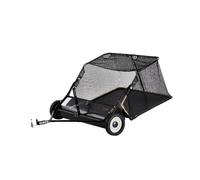 Máquina barredora para césped, con un ancho de barrido de 42 pulgadas, un volumen de contenedor de 12 pies cúbicos y altura ajustable