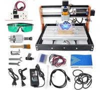 Máquina CNC de fresado, modelo 3018, control de 3 ejes, controlador con pantalla táctil de 2,8 pulgadas, carcasa blanca, 5.5W