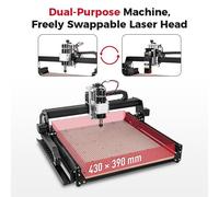 Máquina CNC multifunción con láser de 40W y husillo de 500W, para grabado y corte