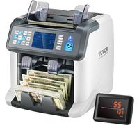 Máquina contadora de billetes, con tecnología 2CIS SN, detección UV, infrarroja (IR), magnética (MG) y de doble denominación (DD), compatible con múltiples divisas