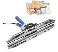 Máquina crimpadora de sellado térmico portátil, tira de calefacción de doble cara de 0 a 300 °C, ancho de sellado de 12 mm para bolsas de aluminio, kraft y mylar