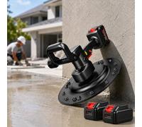 Máquina De Alisado Y Pulido, Llana De Concreto Cemento Mortero De 6 Velocidades Ajustables, Kit De Máquina Para Alisar Y Pulir Paredes, Equipada Con 1 O 2 Baterías De 25000 Mah dualbattery
