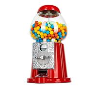 Máquina de chicles de metal de 11 pulgadas - Dispensador de dulces de chicle que funciona con monedas - Vending Vintage Retro Candy Kid Masticar Piggy Bank Adulto Clásico Jellybean Bubble Gum