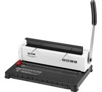 Máquina de encuadernación en espiral, máquina manual para crear libros con 34 perforaciones, capacidad para 120 hojas. Atornillador ajustable para espirales de 3/16" a 9/16", ideal para formatos carta