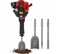 Máquina de excavación de gasolina de 52 cc de 2 tiempos, 1900 W, martillo para trabajos de tierra, tumbas de árboles con pala, picado y pico plano, cortador de raíces, tumbas para jardín, granja