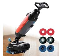 Máquina de limpieza comercial de pisos, mini limpiador de 18 pulgadas, 13000 pies cuadrados/h, depurador de 360 rpm con batería de 120 minutos de duración para pequeños espacios comerciales y limpieza