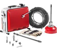 Máquina de limpieza de desagües VEVOR, 500W, 1400 RPM, máquina eléctrica de limpieza de tuberías, "rata de alcantarilla" con cable de acero de 40m x 16mm, 5m x 9.5mm y 0.4m x 12mm, y 6 cuchillas, adec