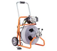 Máquina de limpieza de tuberías VEVOR de 75 pies x 3/8 pulgadas, adecuada para tuberías de 1-1/4 pulgadas (32 mm) a 4 pulgadas (100 mm). Limpiador de tuberías eléctrico portátil con 2 juegos de cortad