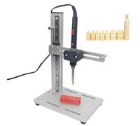 Máquina de prensado de calor vertical, herramienta de inserción de calor con soldador digital de 90 W, puntas de inserción de latón M2-M8, altura máxima de 20,5 cm