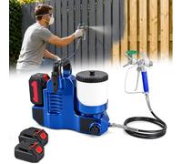 Máquina de pulverización de Pintura, Pistola de Pintura inalámbrica con batería, con batería de Litio, tolva de 1,2 L, Ajuste de 6 velocidades, para pulverización en interiores y exteriores