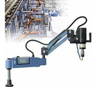 Máquina de roscado eléctrica con brazo flexible y pinzas para perforación de metal y plástico