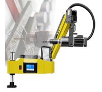 Máquina de roscado eléctrica, roscado CNC con brazo flexible, servomotor universal para perforación, operación vertical, compatible con tamaños de grifo M3-M20