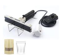 Máquina de sellado térmico, sellador de crimpado portátil de 200-400 mm, ancho de sellado de 15 mm, ajustable de 0 a 300 °C para bolsas, papel de aluminio, mylar, papel kraft, alimentos
