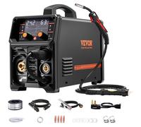 Máquina de soldar MIG VEVOR, 200 A, soldadora MIG de sinergia, máquina de soldar multiproceso 4 en 1: MIG con gas, MIG con alambre autoprotegido, soldadura por arco (SMAW) y soldadura TIG (Lift)