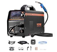 Máquina de soldar VEVOR MIG, soldador de 160 A, máquina de soldar multiproceso 4 en 1 (Gas/MIG/MMA/Lift-TIG) con tecnología de inversor IGBT y pantalla LCD
