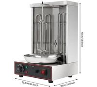 Máquina eléctrica para barbacoa de arena - 3000W - 29,5 x 30 x 48 cm - Acero inoxidable - Para uso comercial y doméstico