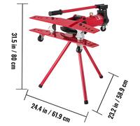 Máquina hidráulica para doblar tubos - Dobladora de tubos de alta potencia - Presión de 16 toneladas - Ángulo de flexión hasta 90°
