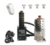 Máquina laminadora de pegamento termofusible de 150 W, control de temperatura y mango antiquemaduras, incluye cabezales de laminación de pegamento para fabricación de cartón, aplicación adhesiva