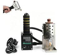 Máquina laminadora de pegamento termofusible, dispensador de pegamento de 150 W con temperatura ajustable de 50 a 300 °C, para pegar bolsas de tela y cuero, incluye rodillo (15 mm)