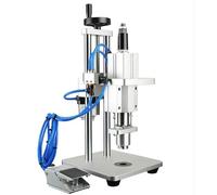 Máquina neumática de sellado de viales de alta velocidad 900 1800 piezas/H, crimpadora de escritorio con ajuste de altura e interruptor de pie compatible con tapas de aluminio de 13 mm, 15 mm, 20 mm