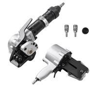 Máquina neumática para bandas de acero VEVOR, con una fuerza de tensión de 8500 N. Herramienta para tensar y cortar bandas de metal. Máquina de sellado para bandas de metal de 19 mm de ancho. Prensa d