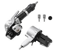Máquina neumática para bandas de acero VEVOR, con una fuerza de tensión de 8500 N. Herramienta para tensar y cortar bandas de metal. Máquina de sellado para bandas de metal de 19 mm de ancho. Prensa d