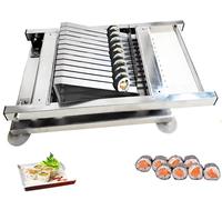 Máquina para hacer sushi, rodillo y cortador manual de sushi, hoja de acero inoxidable para rollos segmentados perfectos