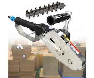 Máquina peladora neumática de cartón corrugado de 2500 rpm, herramienta de corte de papel con cadena de aleación de acero de 6 mm