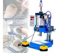 Máquina perforadora neumática resistente, prensa ajustable de 200 kg, remachado de alta precisión, presión de 0,4 a 0,7 MPa, banco de trabajo de 150 x 150 mm, diámetro de columna de 45 mm para acero