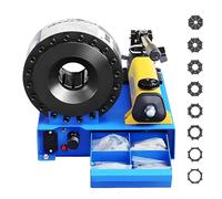 Máquina profesional de engarzado de mangueras hidráulicas con 8 matrices - Engarzadora de mangueras portátil con limitador de carrera ajustable para reparación de mangueras hidráulicas automotrices