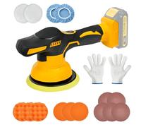 Máquina pulidora a batería Dewalt 18/21 V, 0-4500 rpm, 8 velocidades, kit incluye base 150 mm para coches, pulido, encerado, arañazos (pilas no incluidas)