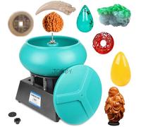 Máquina pulidora de barril vibratorio, pulidora de vaso vibratorio de 12 L, kit de vaso de roca de 250 W para joyería y superficie de pieza de trabajo de molienda