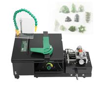 Máquina pulidora de joyas, pulidora de roca de torno de banco, mini amoladora de banco ajustable, profundidad de corte de 50 mm, para carpintería de metal