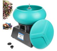 Máquina pulidora eléctrica de vaso vibratorio, capacidad de 12 litros, 250 W de potencia para joyas, gemas, manualidades, pulido de piezas de automóvil