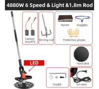 Máquina pulidora eléctrica para suavizar Paredes, mezclador de hormigón de 220V, 2880W/4880W, máquina niveladora de mortero de pared de cemento No light