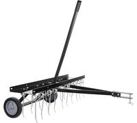 Máquina verticalizadora de 100 cm para cortacéspedes de asiento, aireador de césped con resortes de acero y ruedas de goma para tractores de césped, máquina verticalizadora para césped