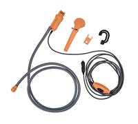 Maqulae Ducha de Camping Portátil DC12V, Ducha Al Aire Libre de Presión | Bomba Impermeable de Goma Plástica, Cable de Alimentación de 4,8 M, Manguera de Agua de 2 M, Diseño Ergonómico de Fácil