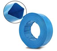 MAR-POL® Manguera de Bomberos Industrial, 20 m x 2 Pulgadas, Construcción y Agua, Plana Azul, 2 Bar, 52 mm, Poliéster | M85313