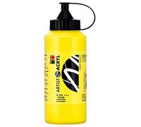 Marabu 12200075919 Artist Acrílico, amarillo primario 500 ml, pintura acrílica fina de calidad artística, a base de agua, consistencia pastosa, altamente pigmentada, muy buen brillo y opacidad