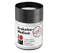 Marabu Medio craquelador incoloro al Agua, Tarro de 50 ml, para la técnica del craquelado, Apto para Muchos Materiales, 11400005840