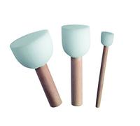 Marabu Pinceles para estarcir, Juego de 3 Pinceles de 1,5 cm, 3,5 cm y 5 cm, Mango de Madera certificada FSC, para estarcir y puntear, 0290000000001