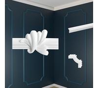 MARBET DESIGN Revestimiento mural - Decoración mural segmentada Poliestireno expandido - Segmentos Moldura de Pared Molduras de Pared Moldura de Pared Decoración (LE-18-01 160x85 mm, 4 Unidades)