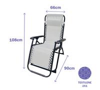 Marbueno Summer 10009x2 90x66x108 Cm Folding Sunbed Gris