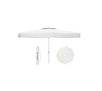 Marbueno Sombrilla Blanco Poliéster Aluminio Ø 300 cm