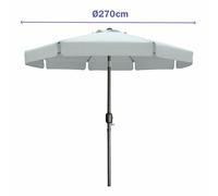 Marbueno Sombrilla de Acero Blanca Ø270 cm