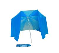 Marbueno Sombrilla Nylon con Paraviento Aluminio Color Rosa 200 cm Playa y Piscina MARBUENO SUMMER 10113R