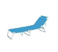 Marbueno Tumbona Plegable Aluminio Azul Playa y Piscina 187X58X24 cm 10460