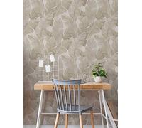 marburg Papel Pintado Pared Beige Morderno, Natural - Motivo Floral, Hojas, Plantas - Domitorio, Salón y Cocina - Fabricado en Alemania - 10,05 x 0,53m - Avalon 31625