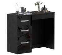 Marca Amazon Movian Hulio-Tocador de 3 cajones de Alto Brillo, Color Negro, Black, 79 x 93 x 38 cm