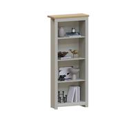 Marca Amazon - Vida Designs Estantería Arlington de 4 Niveles, Madera de ingeniería, Gris y Roble, 140 x 59 x 23 cm